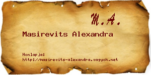 Masirevits Alexandra névjegykártya