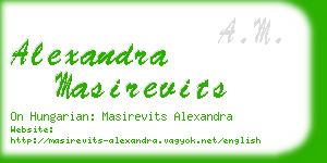alexandra masirevits business card